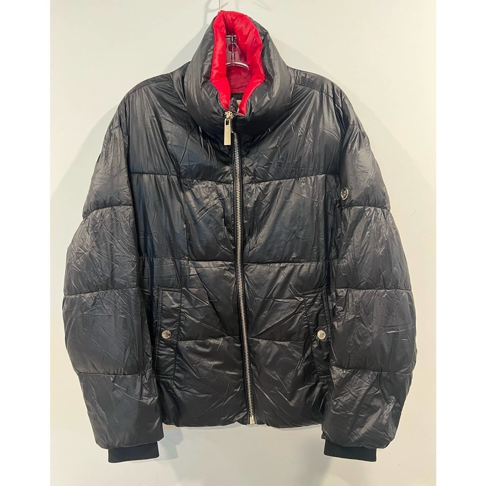 Michael Kors women's Black with red lining puffer Jacket size Small